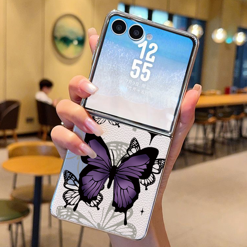Purple Butterfly PU Leather Ph - Phone Cases Z Fold 6 review and price