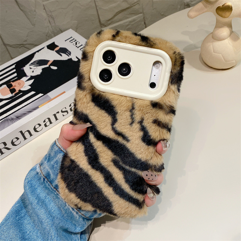 Luxury Zebra Pattern Fluffy Pl - Phone Cases For Iphone 15 review and price