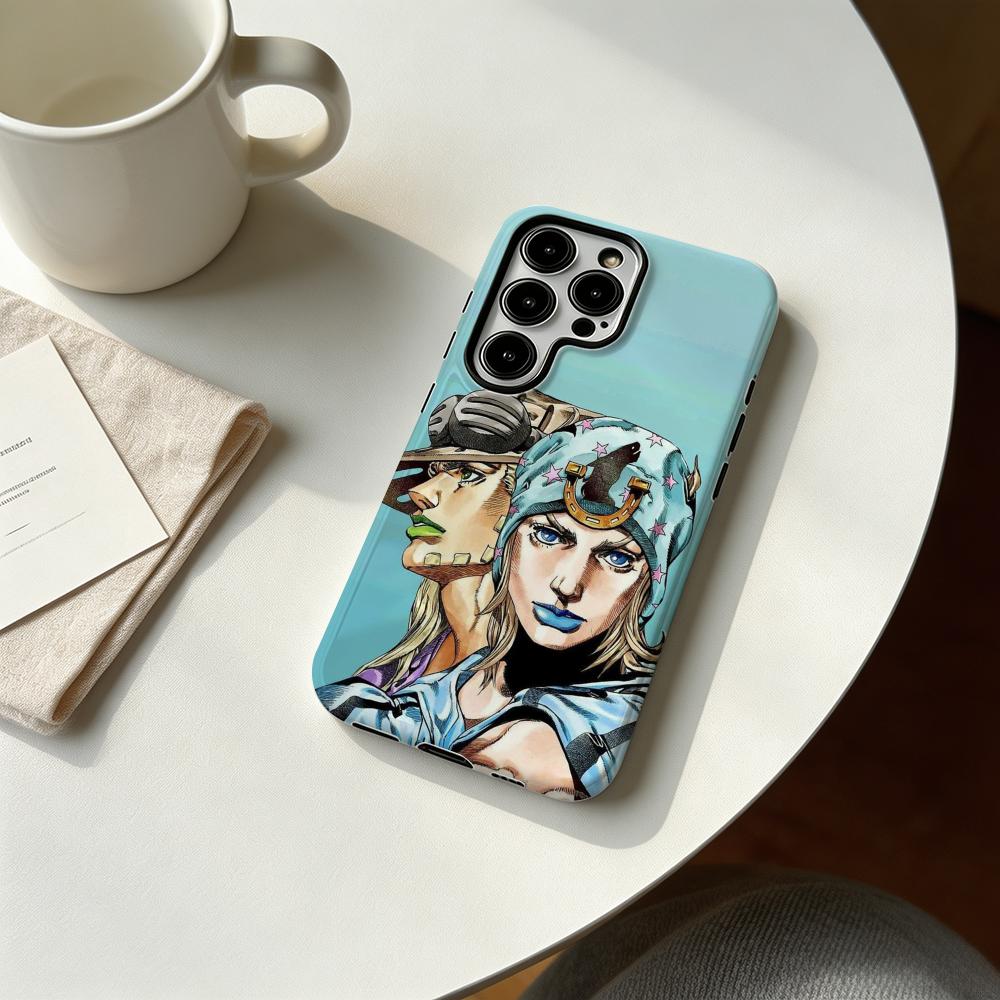 Hot cool Anime J-JOJO Steel Ba - Phone Cases Samsung S24 review and price