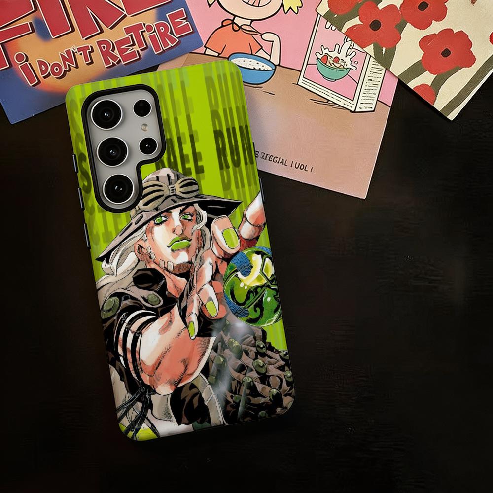 Hot cool Anime J-JOJO Steel Ba - Phone Cases Samsung S24 review and price
