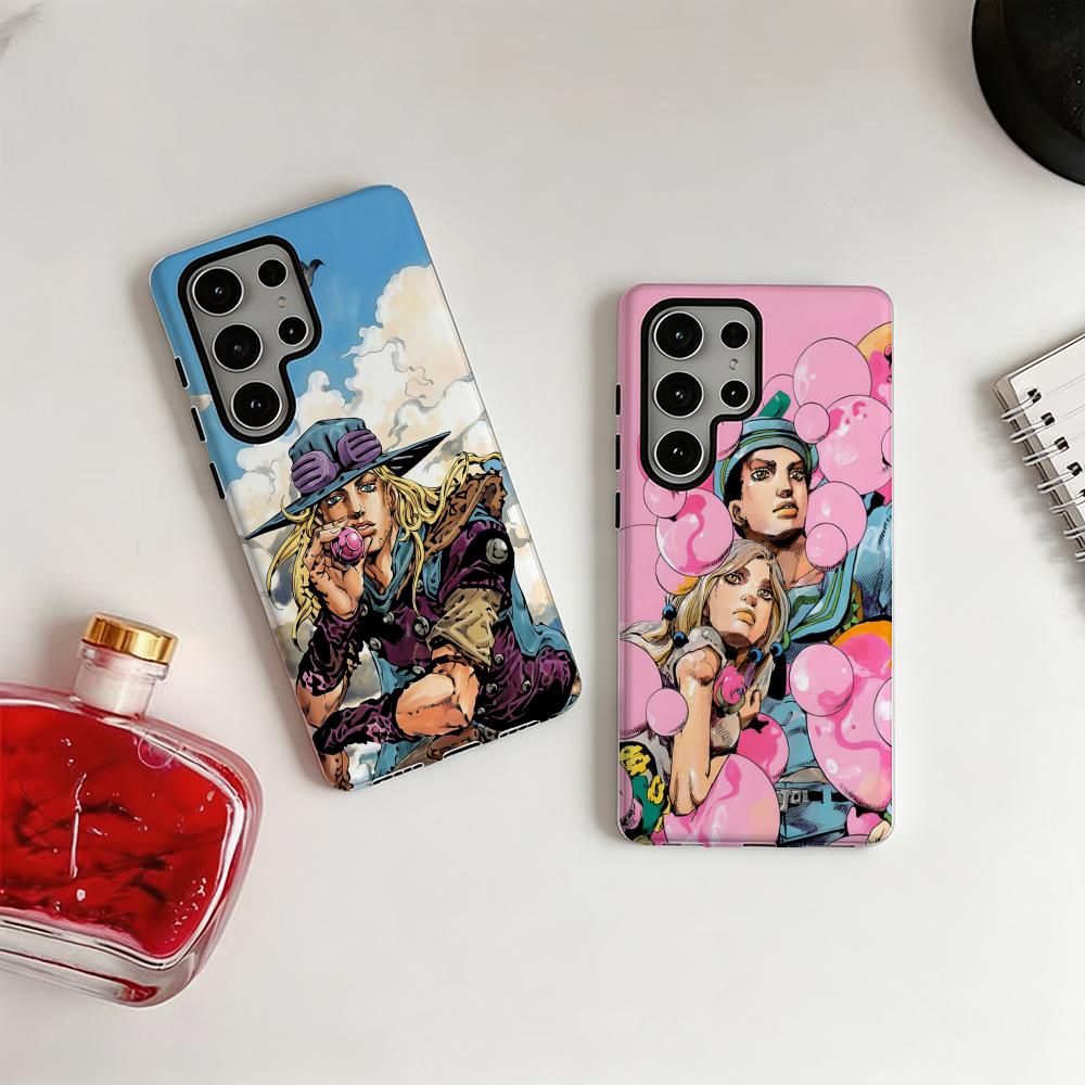 Hot cool Anime J-JOJO Steel Ba - Phone Cases Samsung S24 review and price