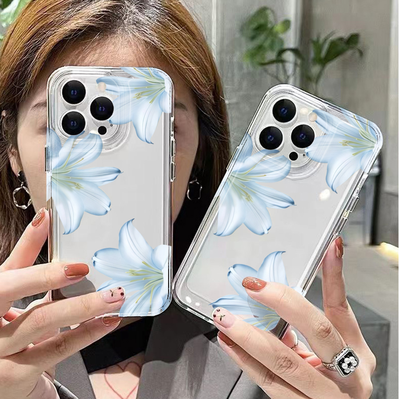 Fashion Exquisite White Lily F - Phone Cases For Iphone 15 review and price