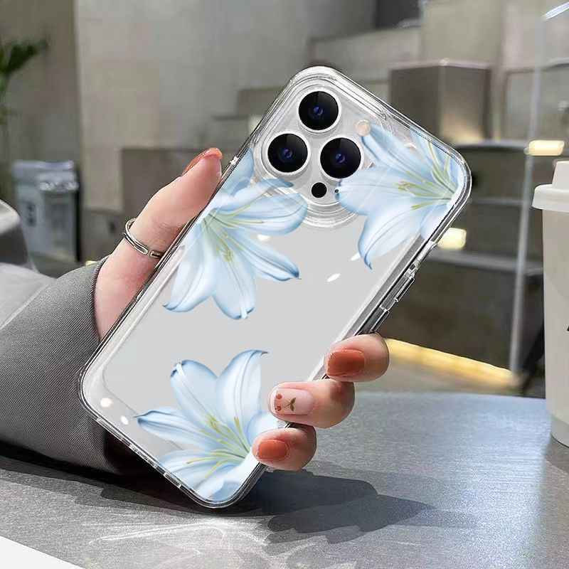 Fashion Exquisite White Lily F - Phone Cases For Iphone 15 review and price