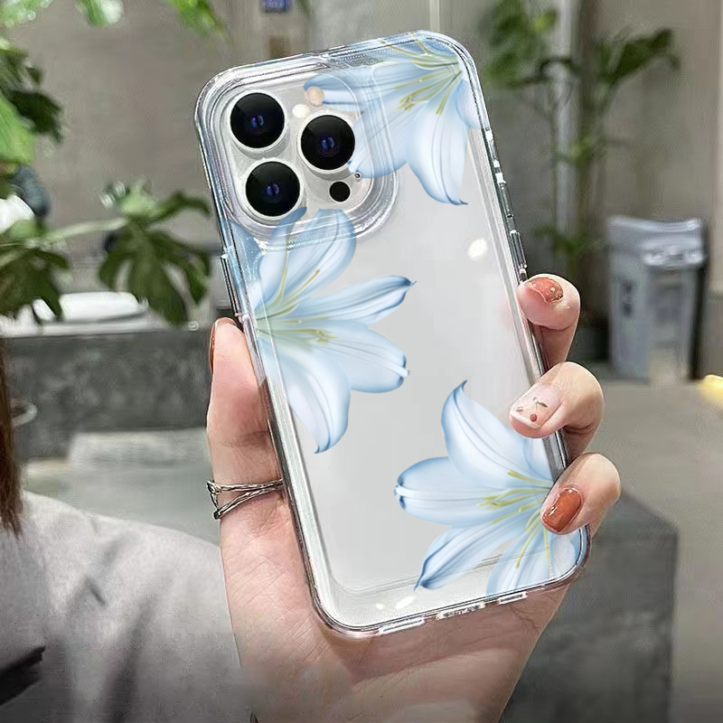 Fashion Exquisite White Lily F - Phone Cases For Iphone 15 review and price