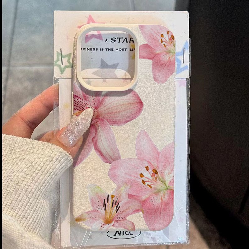 Pink Lily Lychee Texture Phone - Phone Cases Samsung S24 review and price